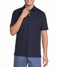 Cremieux Blue Label Printed Interlock Short Sleeve Polo Shirt