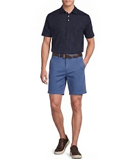 Cremieux Blue Label Printed Interlock Short Sleeve Polo Shirt