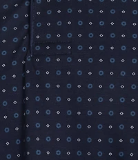 Cremieux Blue Label Printed Interlock Short Sleeve Polo Shirt