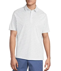 Cremieux Blue Label Printed Interlock Short Sleeve Polo Shirt
