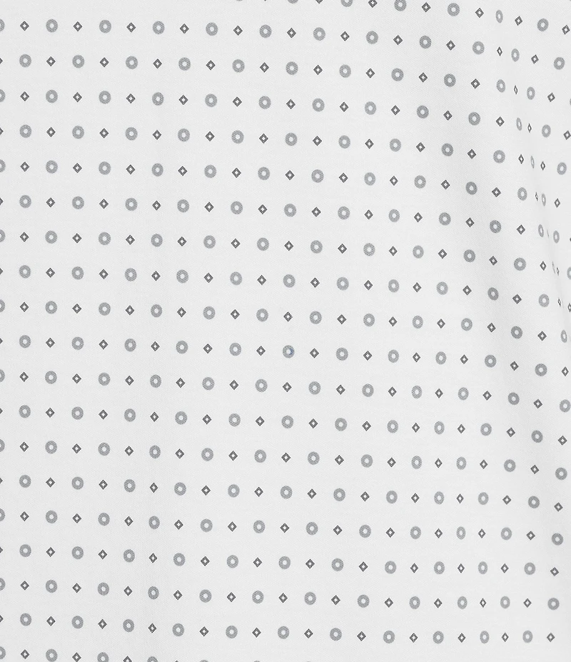 Cremieux Blue Label Printed Interlock Short Sleeve Polo Shirt