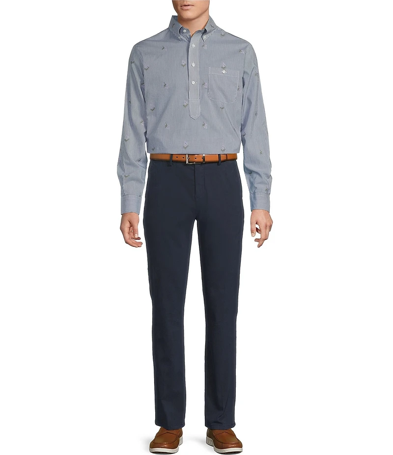 Cremieux Blue Label Provence Collection Floral Stripe Long Sleeve Woven Shirt