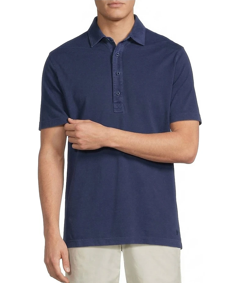 Cremieux Blue Label Provence Collection Garment Dyed Knit Short Sleeve Polo Shirt