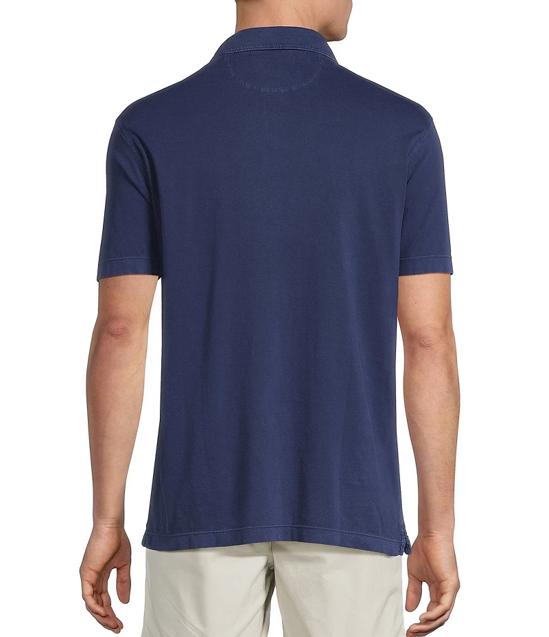 Cremieux Blue Label Provence Collection Garment Dyed Knit Short Sleeve Polo Shirt