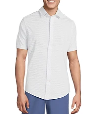 Cremieux Blue Label Provence Collection Geometric Print Short Sleeve Button Front Shirt