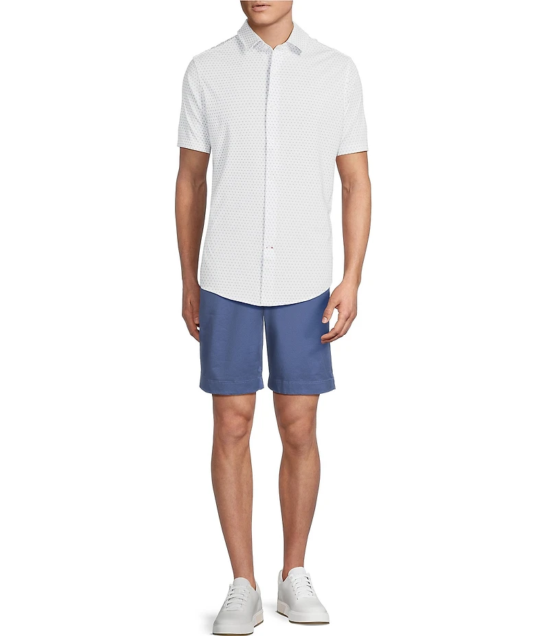 Cremieux Blue Label Provence Collection Geometric Print Short Sleeve Button Front Shirt