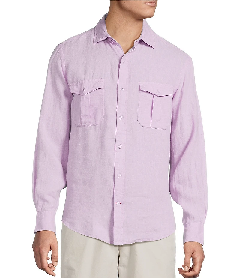 Cremieux Blue Label Provence Collection Linen Long Sleeve Woven Shirt