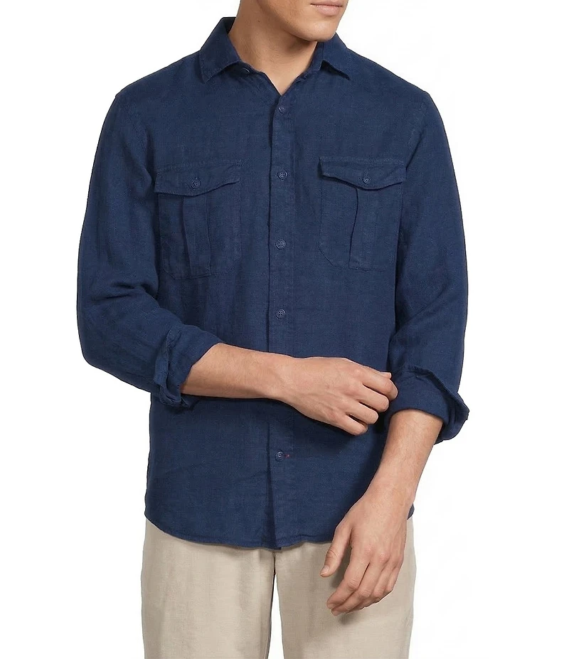 Cremieux Blue Label Provence Collection Linen Long Sleeve Woven Shirt