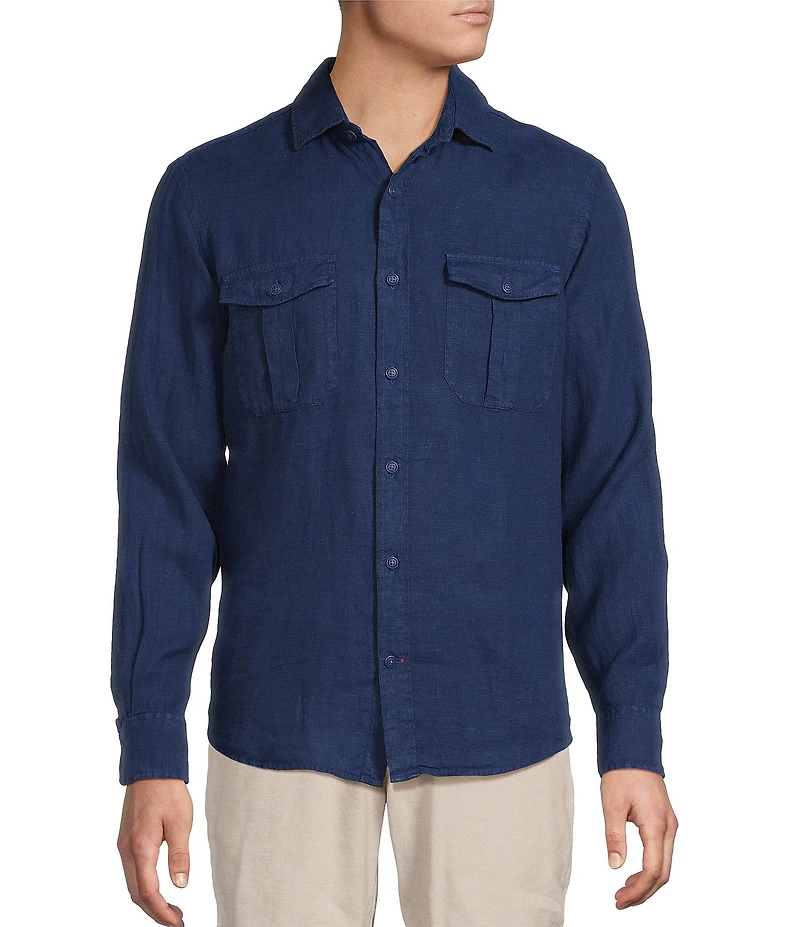 Cremieux Blue Label Provence Collection Linen Long Sleeve Woven Shirt