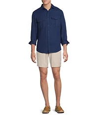 Cremieux Blue Label Provence Collection Linen Long Sleeve Woven Shirt