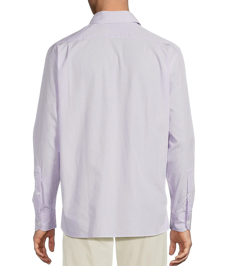 Cremieux Blue Label Provence Collection Micro-Stripe Long Sleeve Woven Shirt