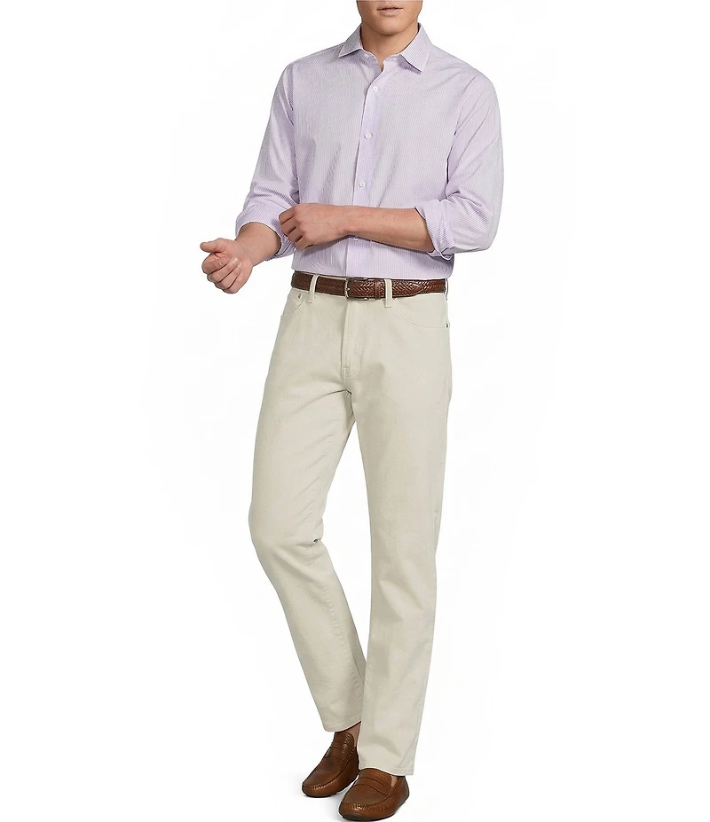 Cremieux Blue Label Provence Collection Micro-Stripe Long Sleeve Woven Shirt