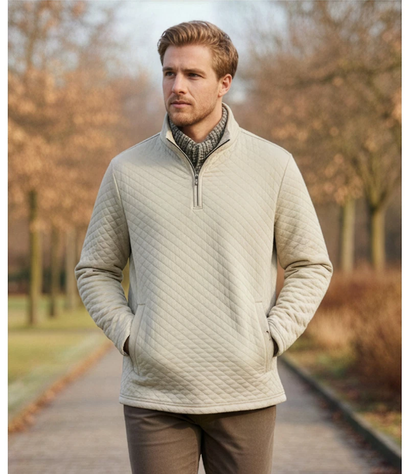 Cremieux Blue Label Quilted Quarter-Zip Pullover