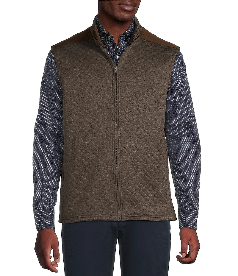 Cremieux Blue Label Quilted Sleeveless Full Zip Vest
