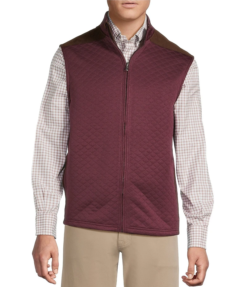 Cremieux Blue Label Quilted Sleeveless Full Zip Vest