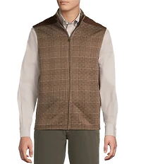 Cremieux Blue Label Quilted Sleeveless Patterned Full Zip Vest