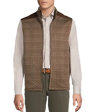 Cremieux Blue Label Quilted Sleeveless Patterned Full Zip Vest