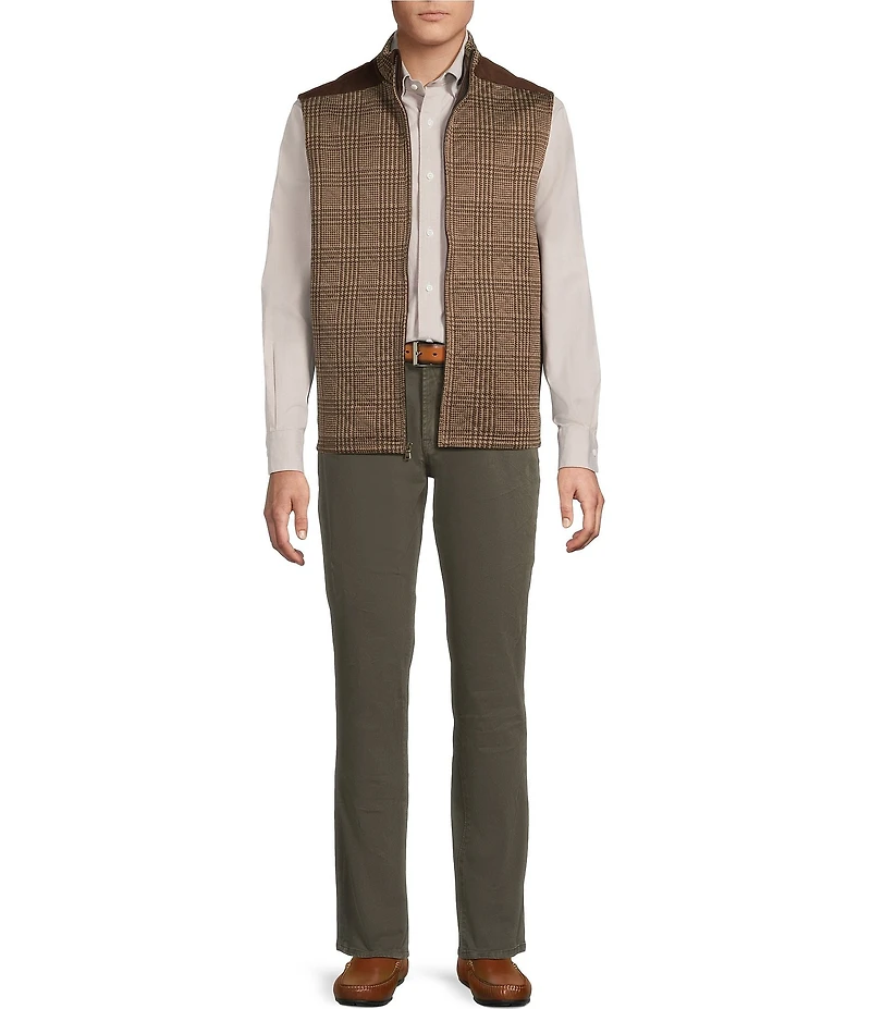 Cremieux Blue Label Quilted Sleeveless Patterned Full Zip Vest