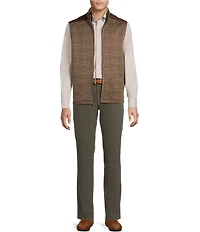 Cremieux Blue Label Quilted Sleeveless Patterned Full Zip Vest