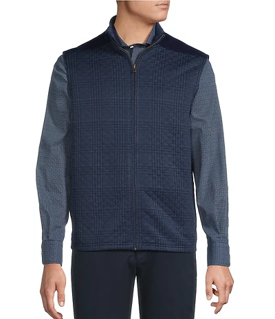 Cremieux Blue Label Quilted Sleeveless Patterned Full Zip Vest