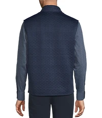 Cremieux Blue Label Quilted Sleeveless Patterned Full Zip Vest