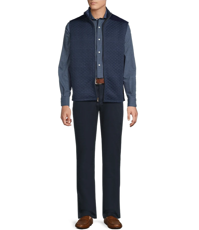 Cremieux Blue Label Quilted Sleeveless Patterned Full Zip Vest