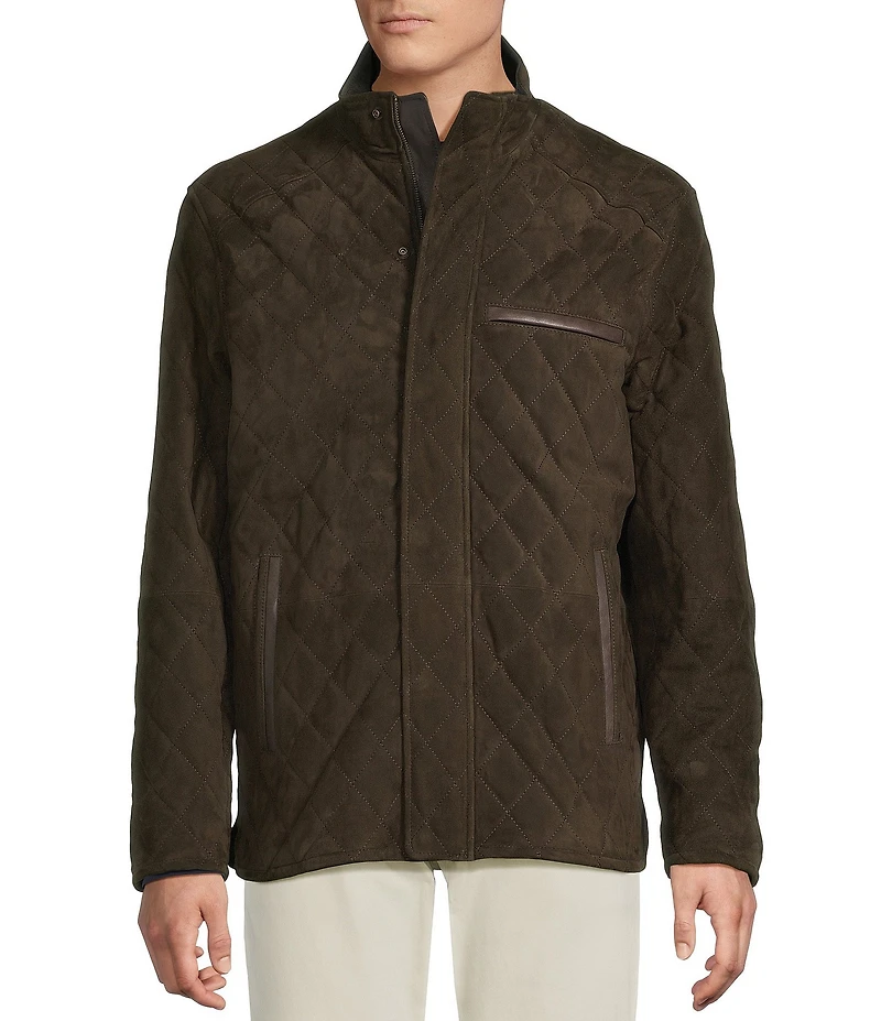 Cremieux Blue Label Quilted Suede Jacket