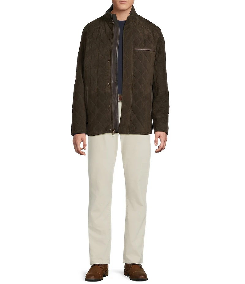 Cremieux Blue Label Quilted Suede Jacket