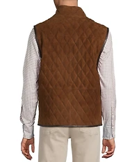 Cremieux Blue Label Quilted Suede Vest