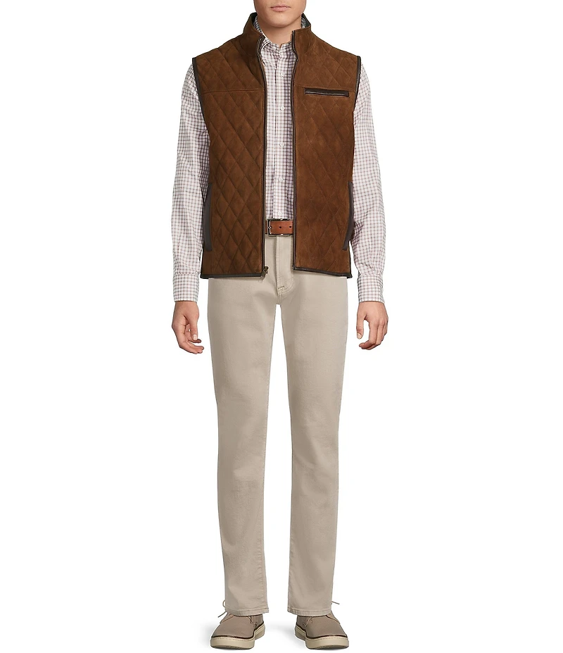 Cremieux Blue Label Quilted Suede Vest