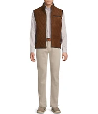Cremieux Blue Label Quilted Suede Vest
