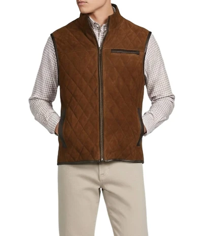 Cremieux Blue Label Quilted Suede Vest