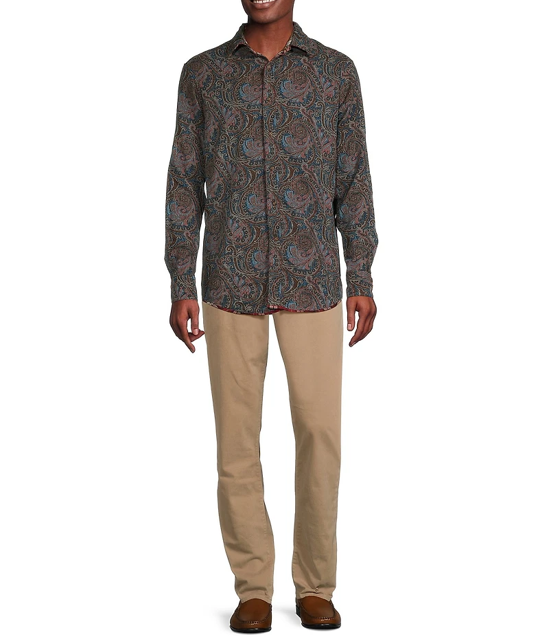 Cremieux Blue Label Reversible Twill Long Sleeve Woven Shirt
