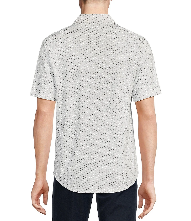 Cremieux Blue Label Cape Town Collection Short Sleeve Printed Coatfront Shirt