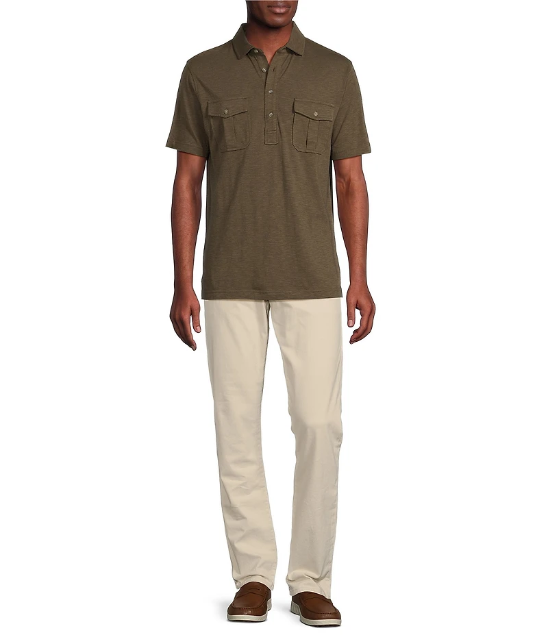 Cremieux Blue Label Cape Town Collection Solid Short Sleeve Polo Shirt