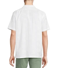 Cremieux Blue Label St. Tropez Collection Palm Tree Short Sleeve Woven Camp Shirt