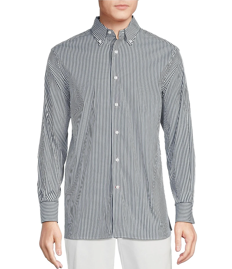 Cremieux Blue Label St. Tropez Collection Stripe Long Sleeve Woven Shirt