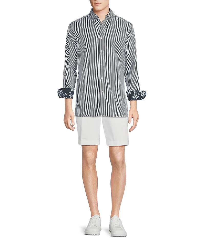 Cremieux Blue Label St. Tropez Collection Stripe Long Sleeve Woven Shirt