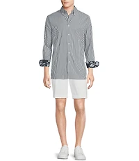 Cremieux Blue Label St. Tropez Collection Stripe Long Sleeve Woven Shirt