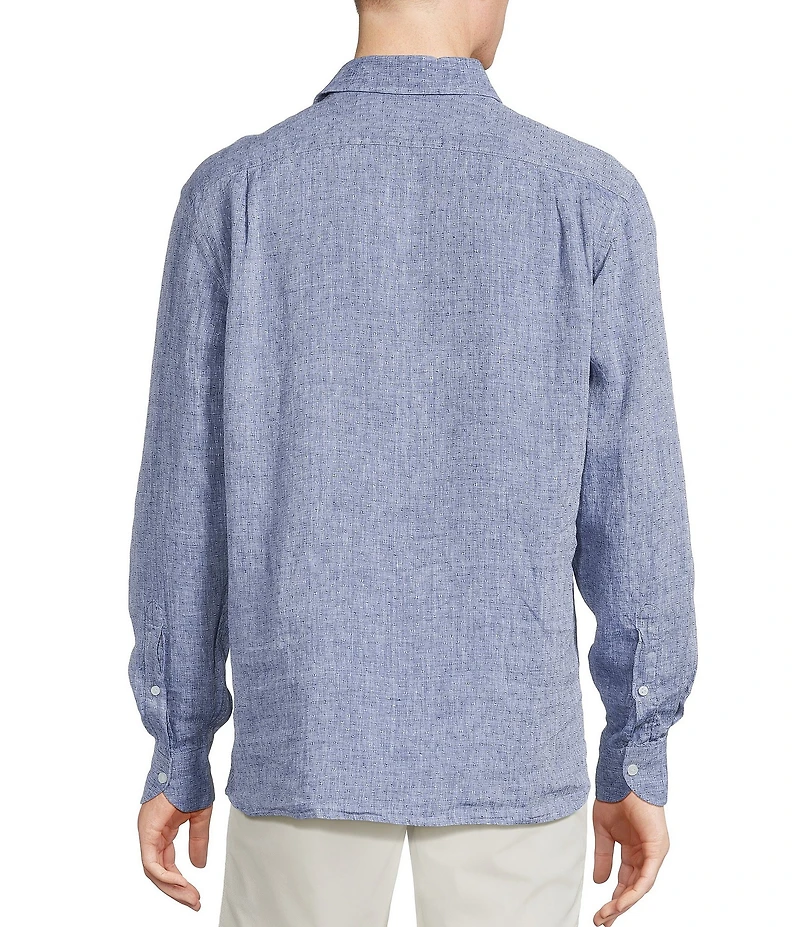 Cremieux Blue Label St. Tropez Solid Linen Long Sleeve Woven Shirt