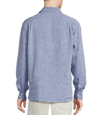 Cremieux Blue Label St. Tropez Solid Linen Long Sleeve Woven Shirt