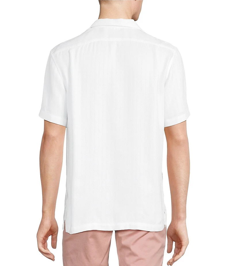 Cremieux Blue Label St. Tropez Solid Textured Short Sleeve Woven Camp Shirt
