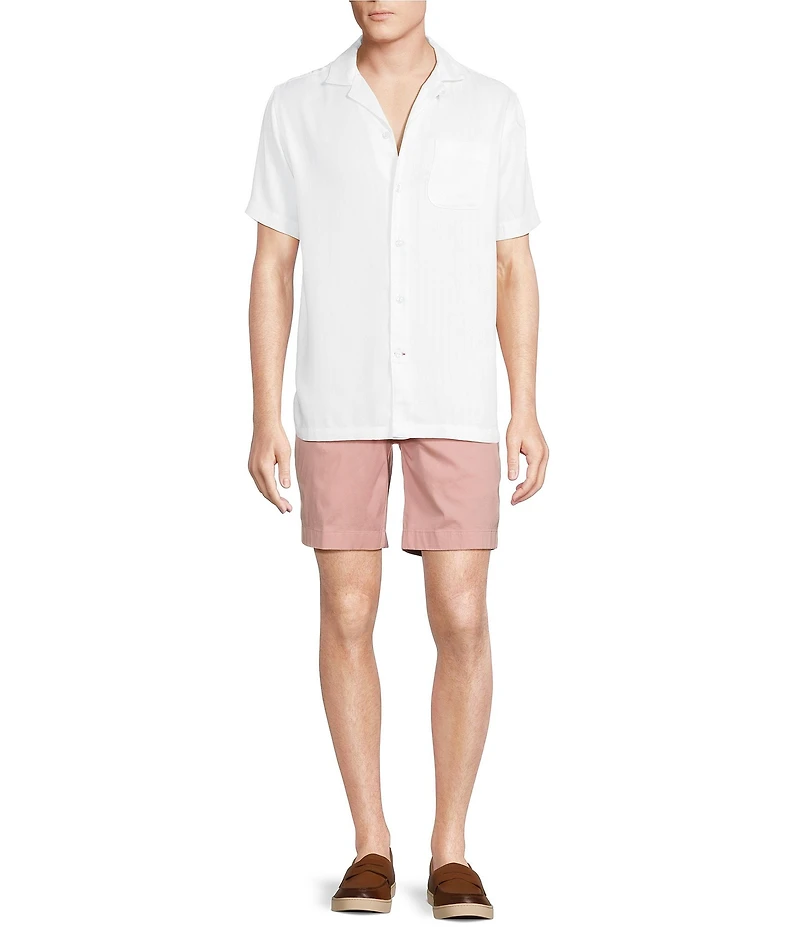 Cremieux Blue Label St. Tropez Solid Textured Short Sleeve Woven Camp Shirt