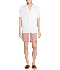 Cremieux Blue Label St. Tropez Solid Textured Short Sleeve Woven Camp Shirt