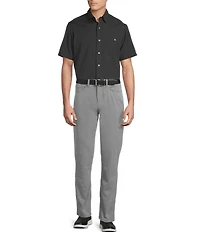 Cremieux Blue Label Seersucker Solid Performance Short Sleeve Woven Shirt