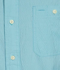 Cremieux Blue Label Seersucker Solid Performance Short Sleeve Woven Shirt