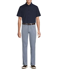 Cremieux Blue Label Seersucker Solid Performance Short Sleeve Woven Shirt