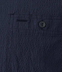 Cremieux Blue Label Seersucker Solid Performance Short Sleeve Woven Shirt