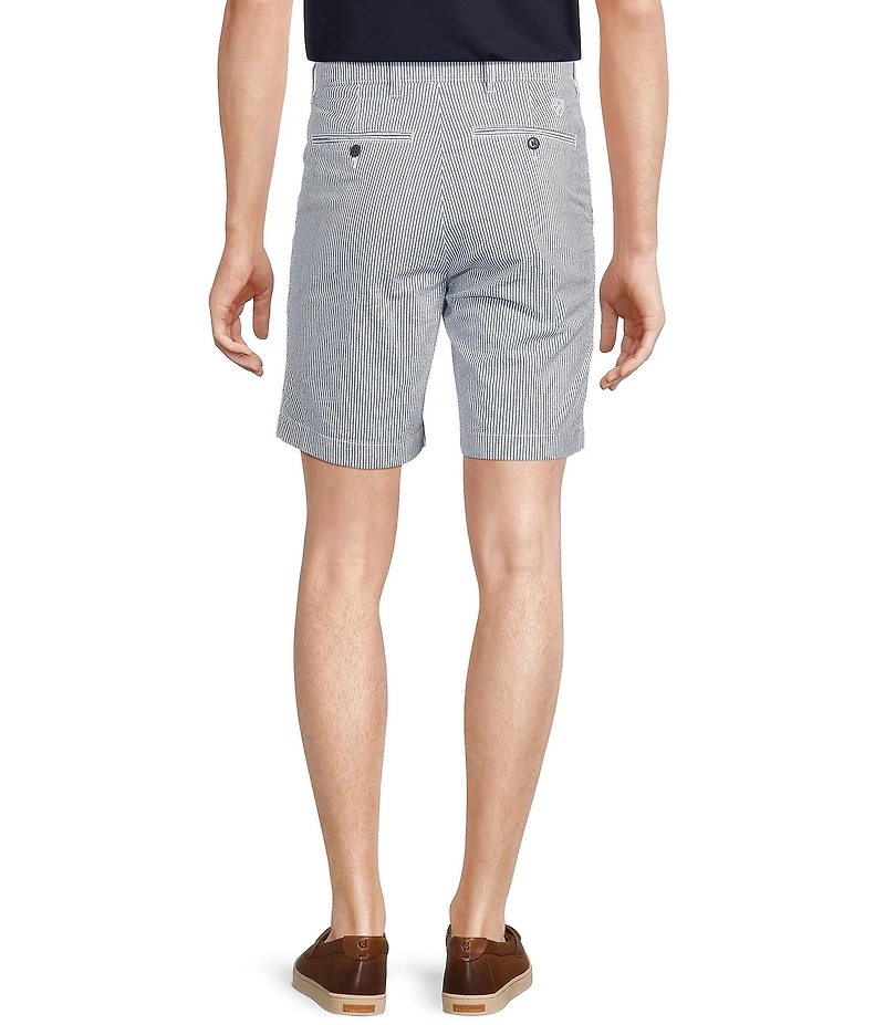 Cremieux Blue Label Seersucker Stripe Madison Classic Fit 8#double; Inseam Shorts