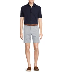 Cremieux Blue Label Seersucker Stripe Madison Classic Fit 8#double; Inseam Shorts